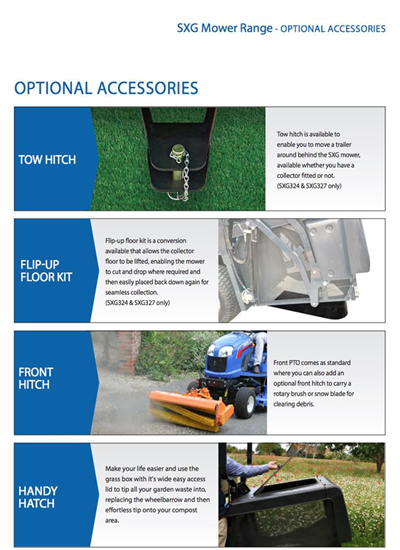 Iseki SXG Ride on Mower Range