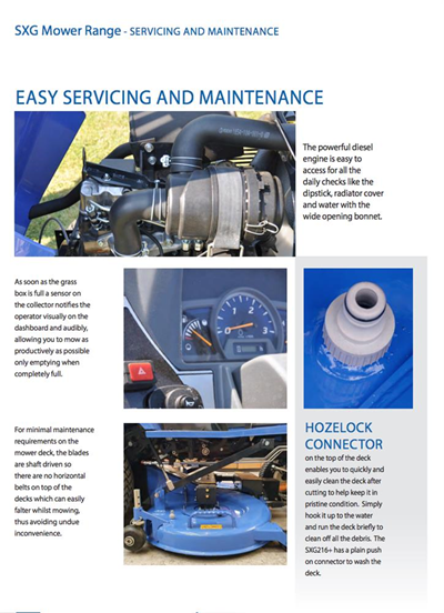 Iseki SXG Ride on Mower Range