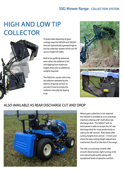 Iseki SXG Ride on Mower Range