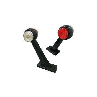 10/30V Offside LED Red/White Marker with a 45 Degree Bend No EL267V