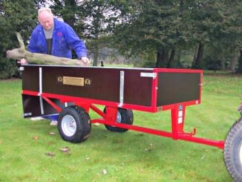 SCH Two wheel timber 15CWT Tipping Trailer GWTS15